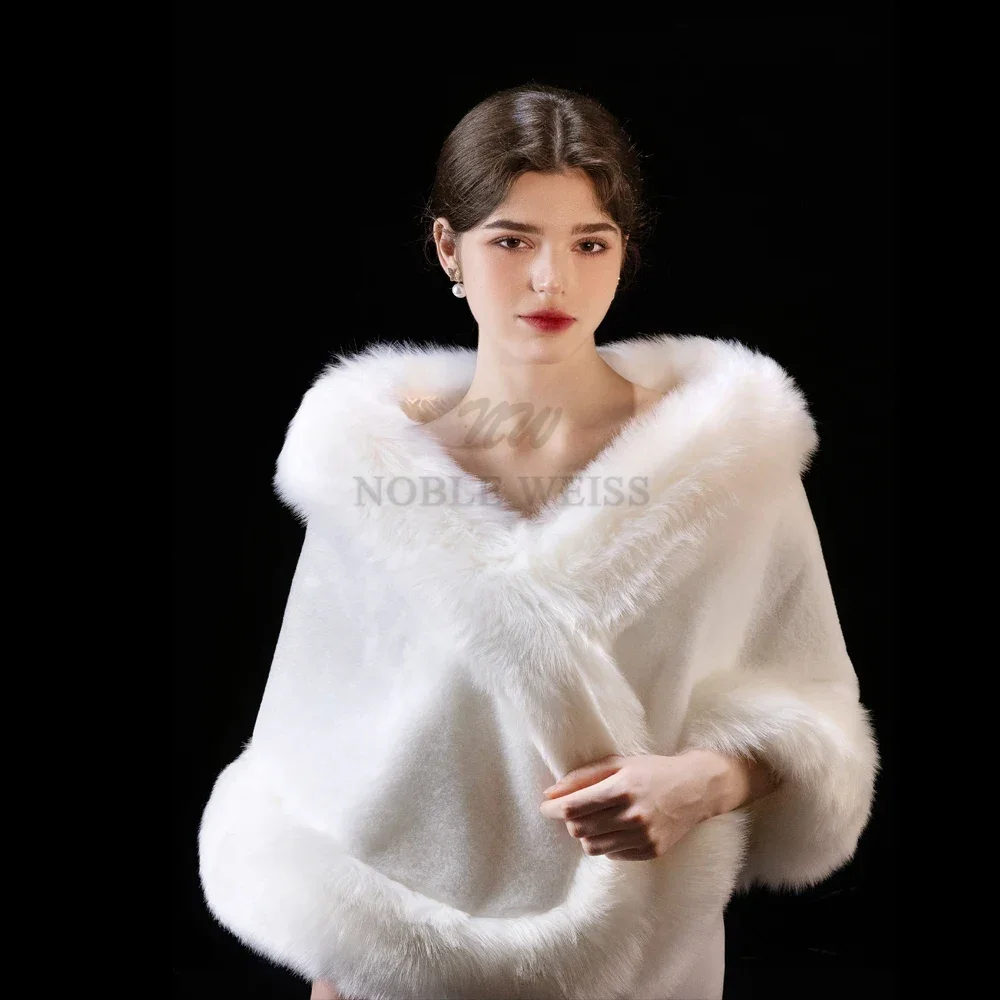 Faux Fur Wedding Shawl Winter Warm Bridal Bolero Prom Party Cape Ivory Customized
Faux Fur Wedding Shawl Winter Warm Bridal Bolero Prom Party Cape Ivory Customized