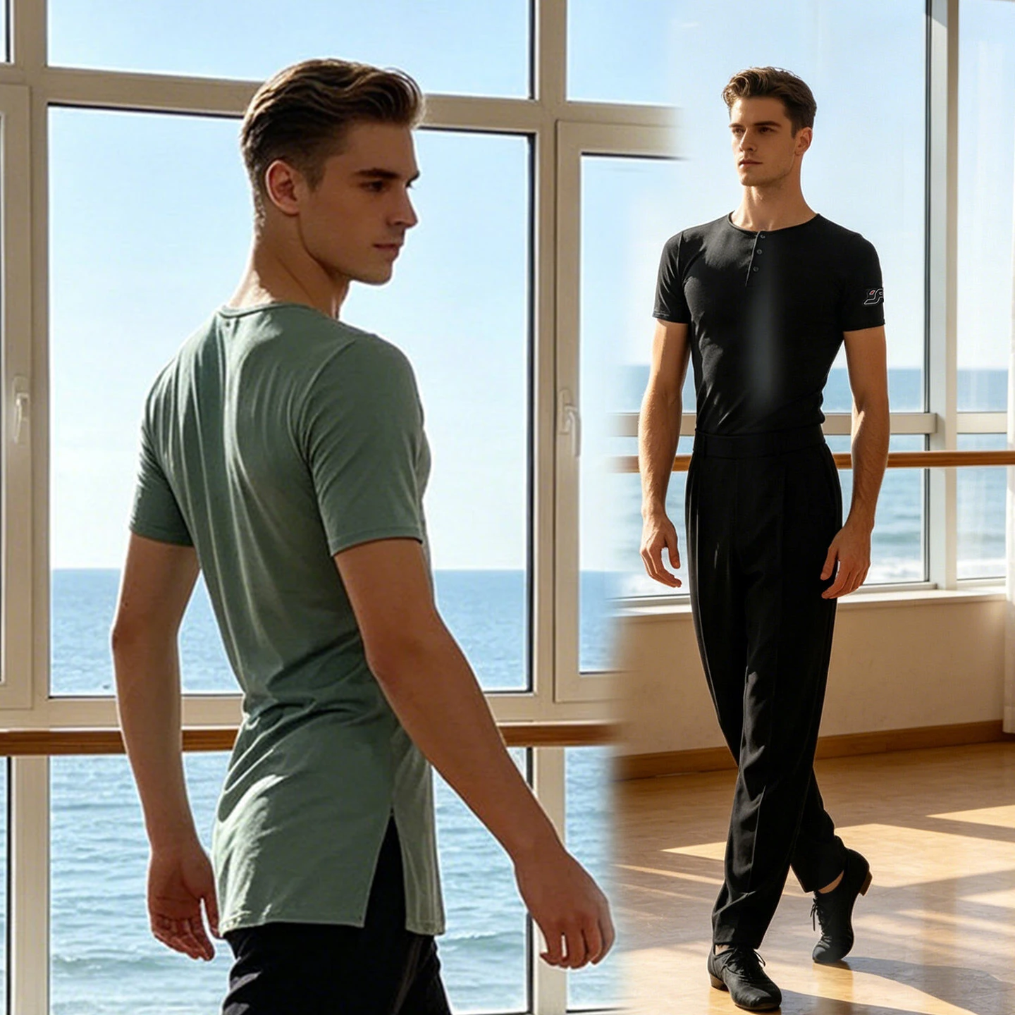 2026 New Men Latin Dance Costumes Black Short Sleeve Top Male Shirt Samba Latin Practice Training Top Performance Wear DN23669
2026 New Men Latin Dance Costumes Black Short Sleeve Top Male Shirt Samba Latin Practice Training Top Performance Wear DN23669
