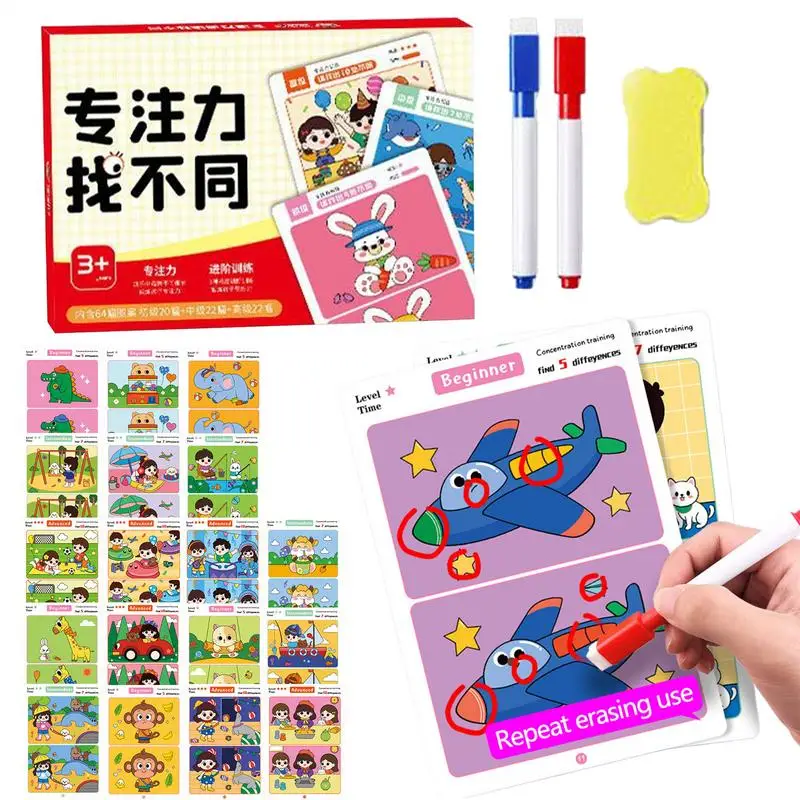 Reusable Activity Mat 64 Pages Search And Find Travel Game For Road Trip Sensory Toys With 2 Dry Erase Markers For Preschool
Reusable Activity Mat 64 Pages Search And Find Travel Game For Road Trip Sensory Toys With 2 Dry Erase Markers For Preschool