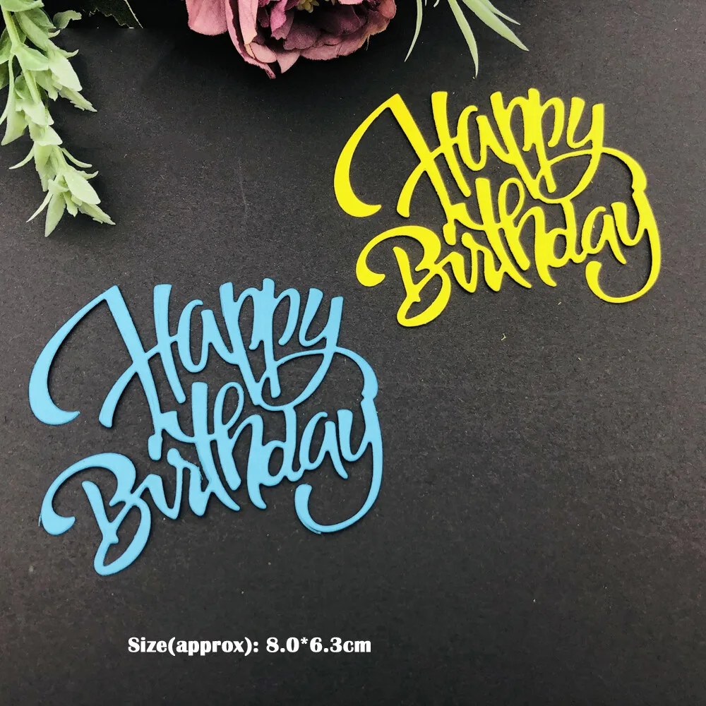 1pcs Happy Birthday metal cutting dies mold Scrapbooking decoration paper craft knife mould blade punch template Embossing stenc
1pcs Happy Birthday metal cutting dies mold Scrapbooking decoration paper craft knife mould blade punch template Embossing stenc