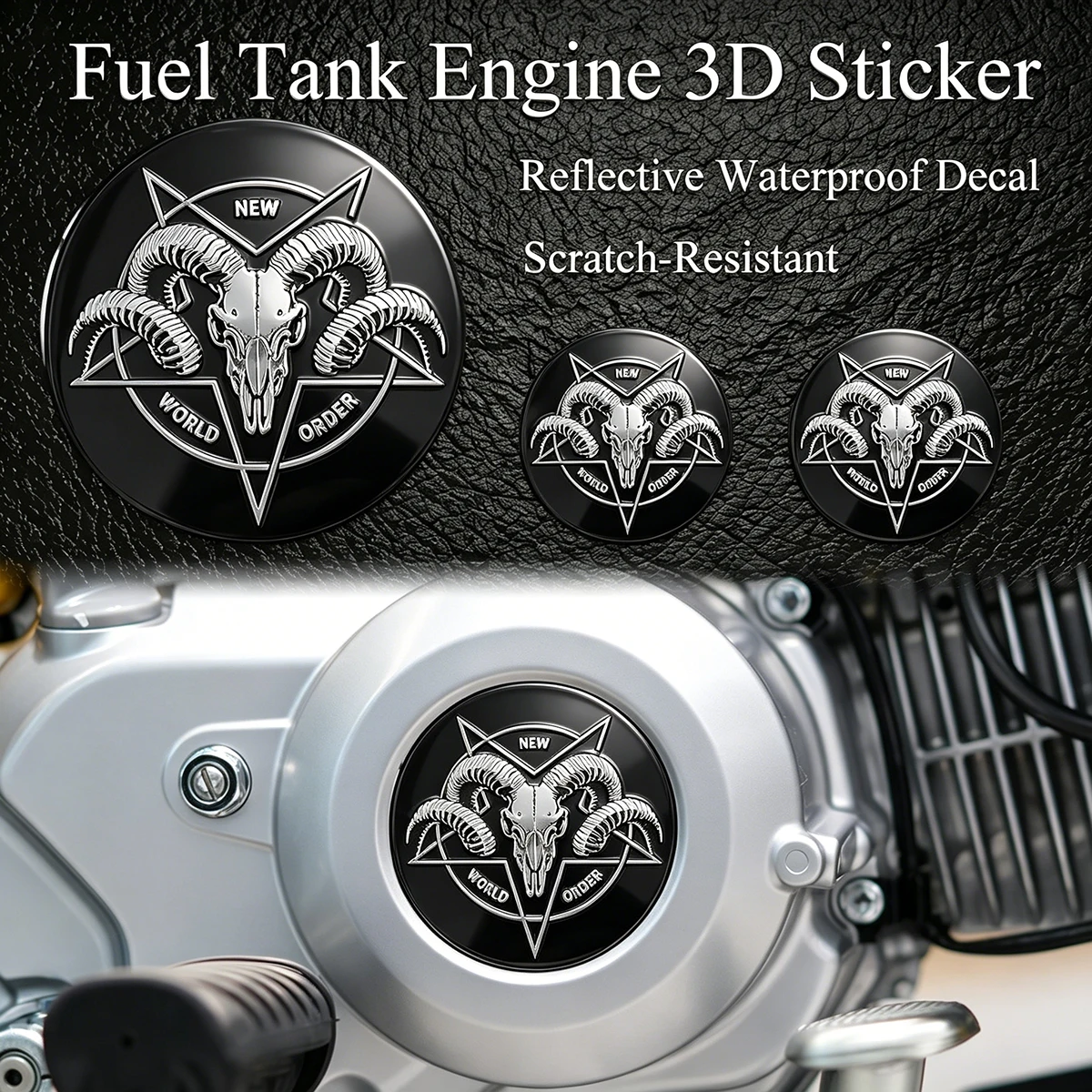 Goat Head Aluminum Stickers Fuel Tank Engine Clutch Cover Motorcycle Accessories Decals for WING Cross Cub C50 C125 C90 C70 C110
Goat Head Aluminum Stickers Fuel Tank Engine Clutch Cover Motorcycle Accessories Decals for WING Cross Cub C50 C125 C90 C70 C110