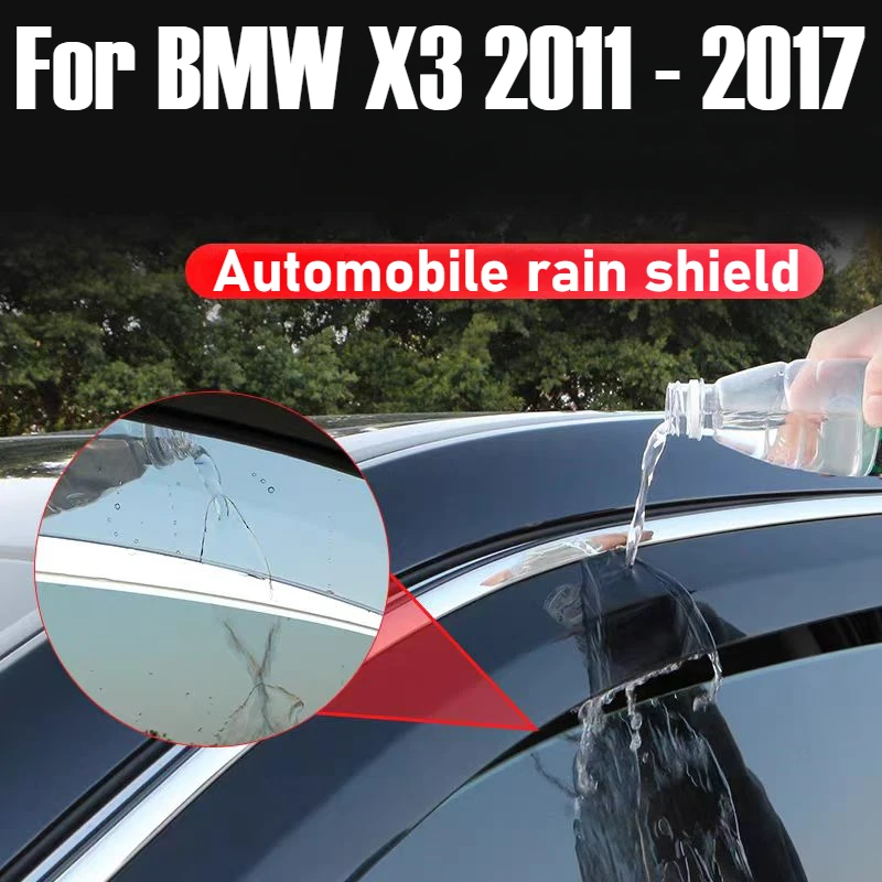 Для BMW X3 2011-2017 автомобильные аксессуары, оконный козырек, вентиляционный козырек от дождя, защита от солнца, дефлектор, навесы, чехлы
Для BMW X3 2011-2017 автомобильные аксессуары, оконный козырек, вентиляционный козырек от дождя, защита от солнца, дефлектор, навесы, чехлы