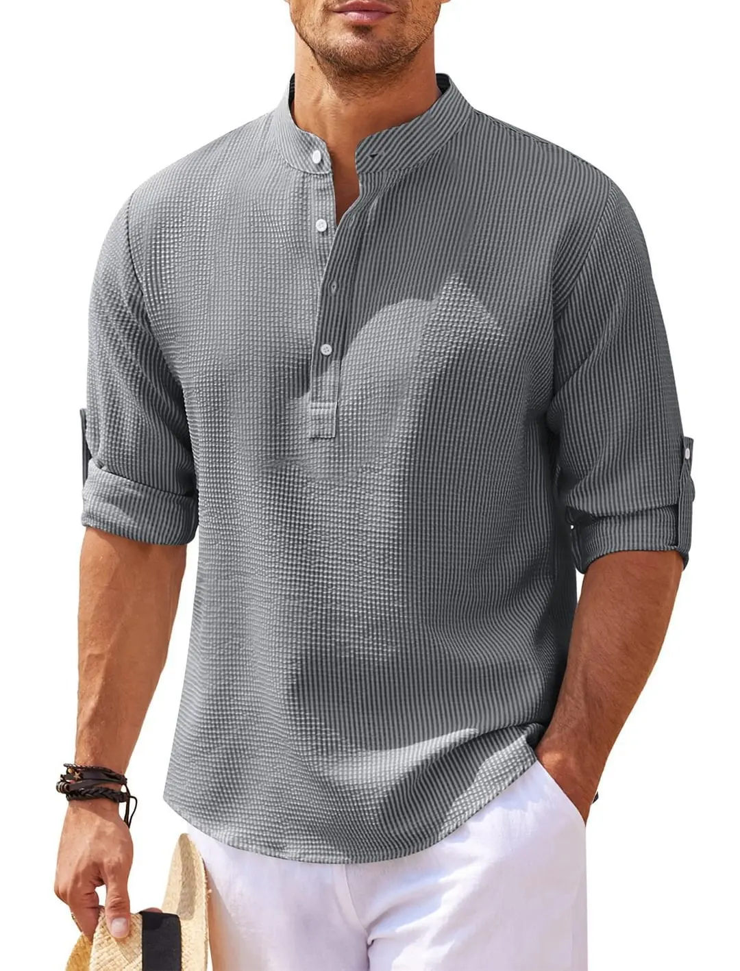 T-shirts for Men 2023 Spring Fashion Versatile Stand Neck Long Sleeve Casual Solid Color Button Design Daily Sports Loose Shirt
T-shirts for Men 2023 Spring Fashion Versatile Stand Neck Long Sleeve Casual Solid Color Button Design Daily Sports Loose Shirt