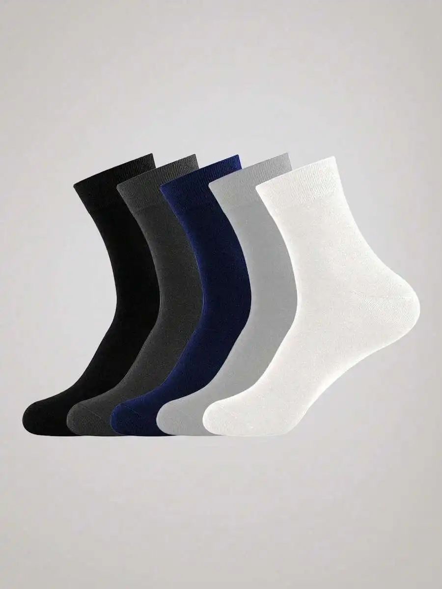 5 Pairs Mens Crew Socks Anti-Odor Sweat Absorbent Business Style Black Gray White
5 Pairs Mens Crew Socks Anti-Odor Sweat Absorbent Business Style Black Gray White