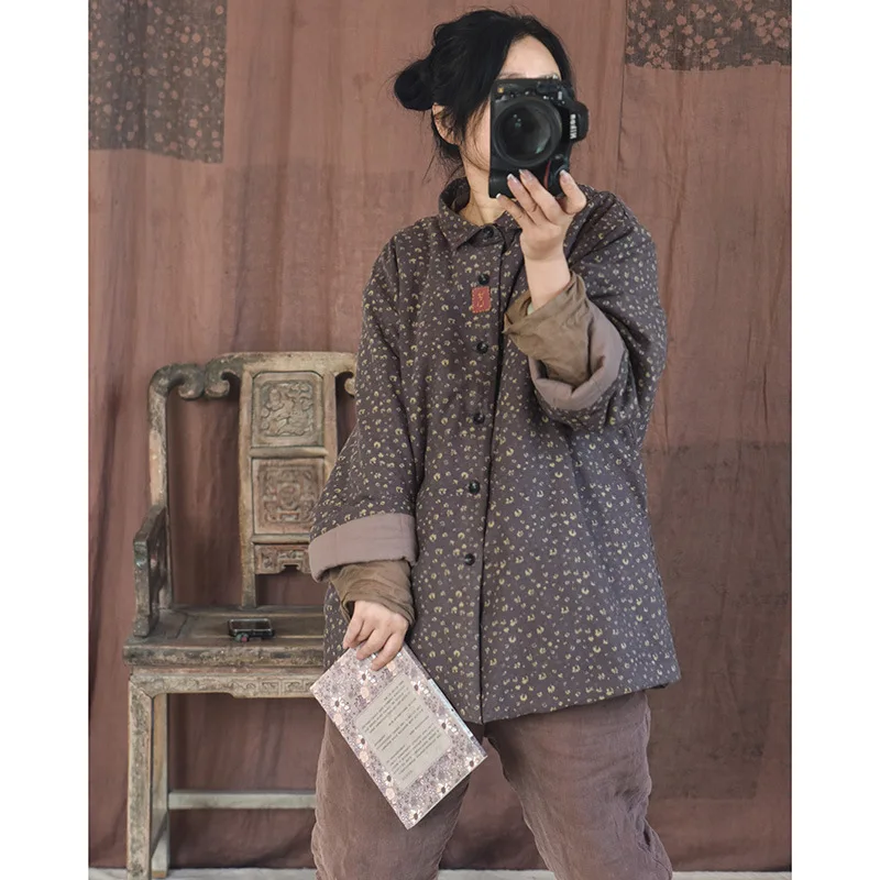 Женская хлопково-льняная куртка Original Small Treasure на осень-зиму с цветочным принтом, теплая, средней длины, в нежном стиле
Женская хлопково-льняная куртка Original Small Treasure на осень-зиму с цветочным принтом, теплая, средней длины, в нежном стиле