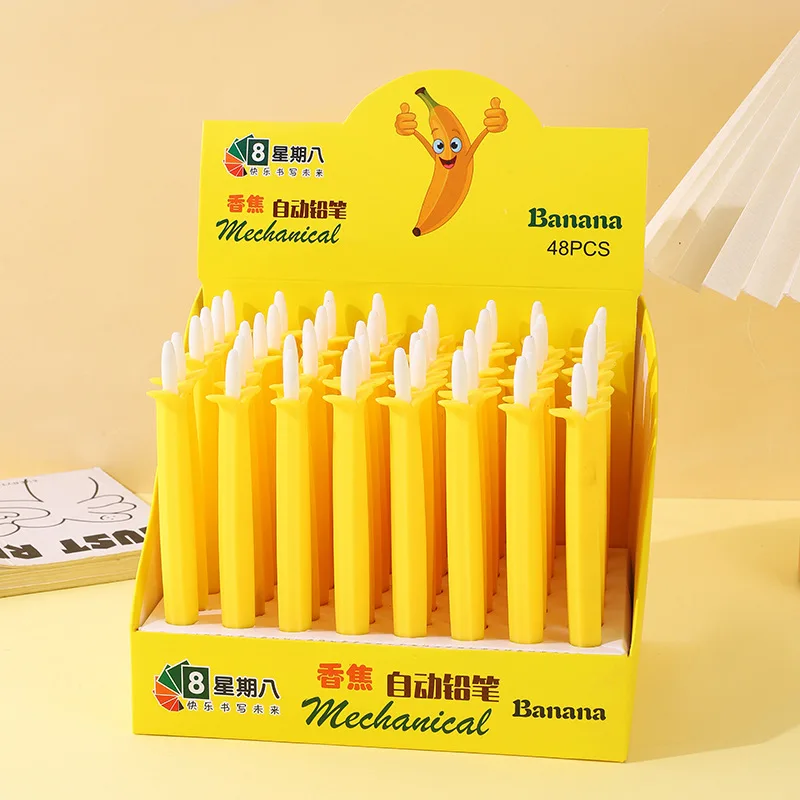 48Pcs Simulation Banana Silicone Kawaii Mechanical Pencil 0.5mm Drawing Premium Stationery Writing School Supplies for Kids
48Pcs Simulation Banana Silicone Kawaii Mechanical Pencil 0.5mm Drawing Premium Stationery Writing School Supplies for Kids