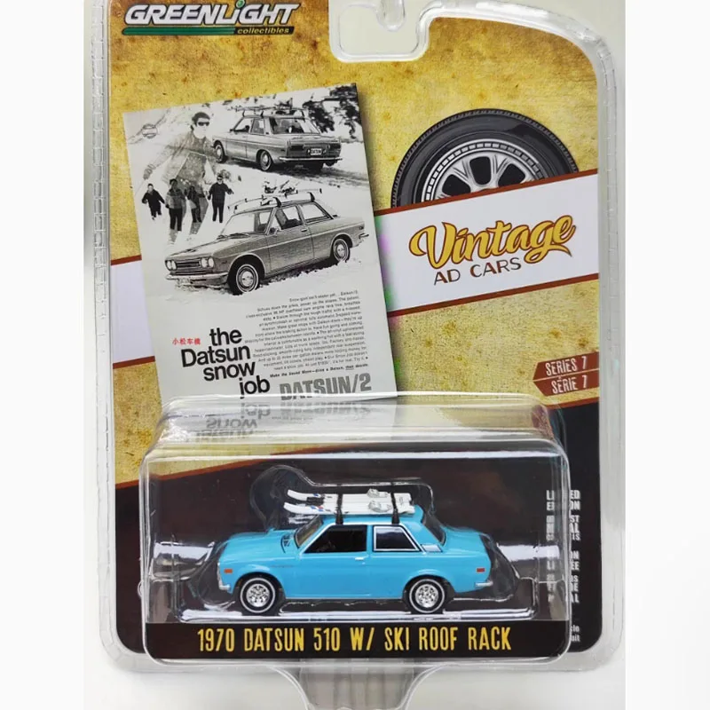 Литой под давлением Greenlight масштаб 1:64 1970 Datsun 510 и багажник на крыше, сплав, имитация металлической модели автомобиля, статическая коллекция, сувенирный подарок
Литой под давлением Greenlight масштаб 1:64 1970 Datsun 510 и багажник на крыше, сплав, имитация металлической модели автомобиля, статическая коллекция, сувенирный подарок