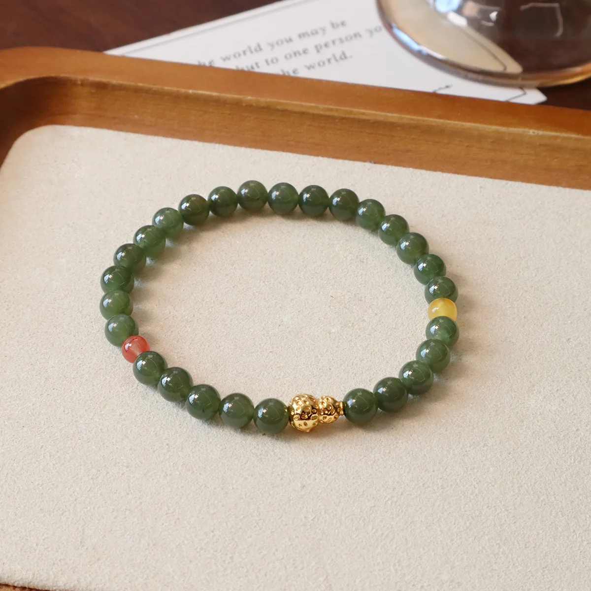 Ruifan 6MM Natural Hetian Jade Beaded Stretch Women Bracelets Genuine Amber&Tourmaline Stones Handmade Jewelry Healing Crystal
Ruifan 6MM Natural Hetian Jade Beaded Stretch Women Bracelets Genuine Amber&Tourmaline Stones Handmade Jewelry Healing Crystal