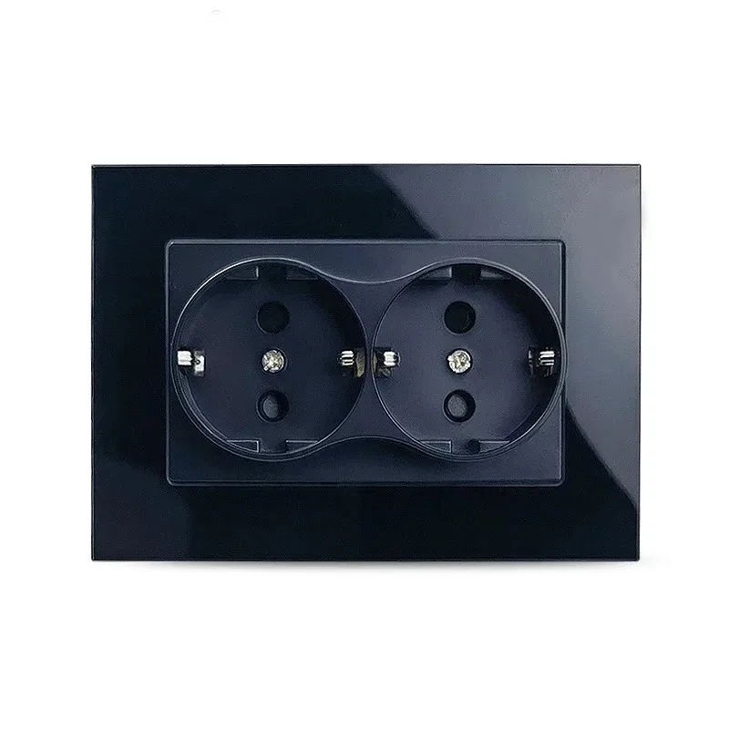 Double EU Wall Power Socket 123*86MM White Tempered Glass Panel 2 European Standard Electrical Outlets for one Hole
Double EU Wall Power Socket 123*86MM White Tempered Glass Panel 2 European Standard Electrical Outlets for one Hole