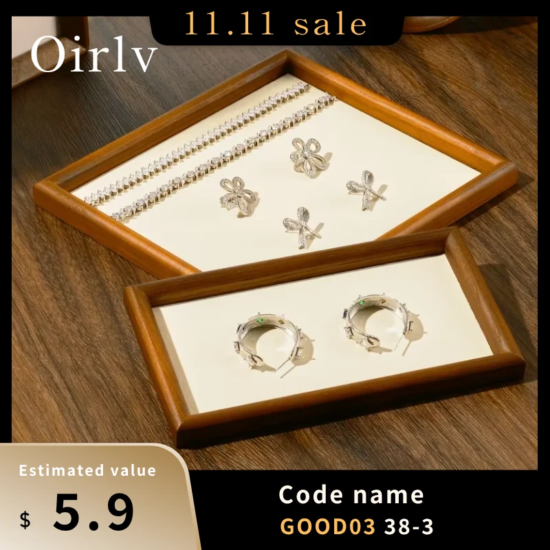 Oirlv новый твердый деревянный модный деревянный поднос для колец, поднос для ювелирных изделий, серьги-гвоздики, тарелка для хранения ювелирных изделий, витрина, реквизит 2025
Oirlv новый твердый деревянный модный деревянный поднос для колец, поднос для ювелирных изделий, серьги-гвоздики, тарелка для хранения ювелирных изделий, витрина, реквизит 2025