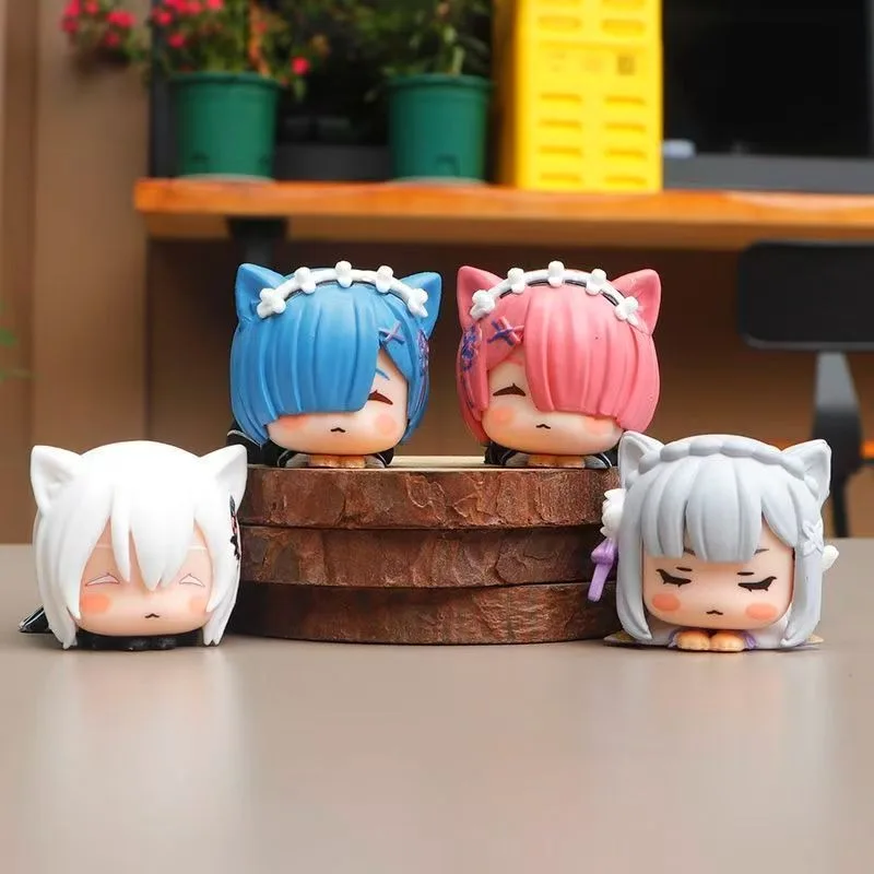 3,5 см аниме Re:Zero kara Hajimeru Isekai Seikatsu Kawaii Rem Emilia Ram, милые кошачьи уши, лежащая модель, экшн-фигурки, игрушки, кукла из ПВХ 
3,5 см аниме Re:Zero kara Hajimeru Isekai Seikatsu Kawaii Rem Emilia Ram, милые кошачьи уши, лежащая модель, экшн-фигурки, игрушки, кукла из ПВХ