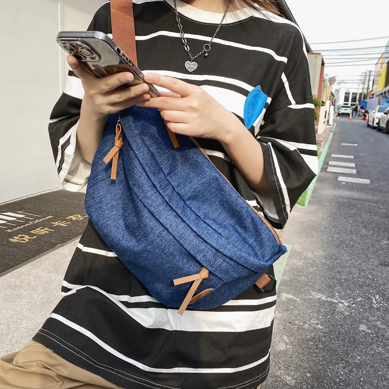 Large Capacity Unisex Crossbody Bags 2023 New Fashion Denim Chest Packs Casual Travel Shopping Shoulder Bag Storage Pockets
Large Capacity Unisex Crossbody Bags 2023 New Fashion Denim Chest Packs Casual Travel Shopping Shoulder Bag Storage Pockets
