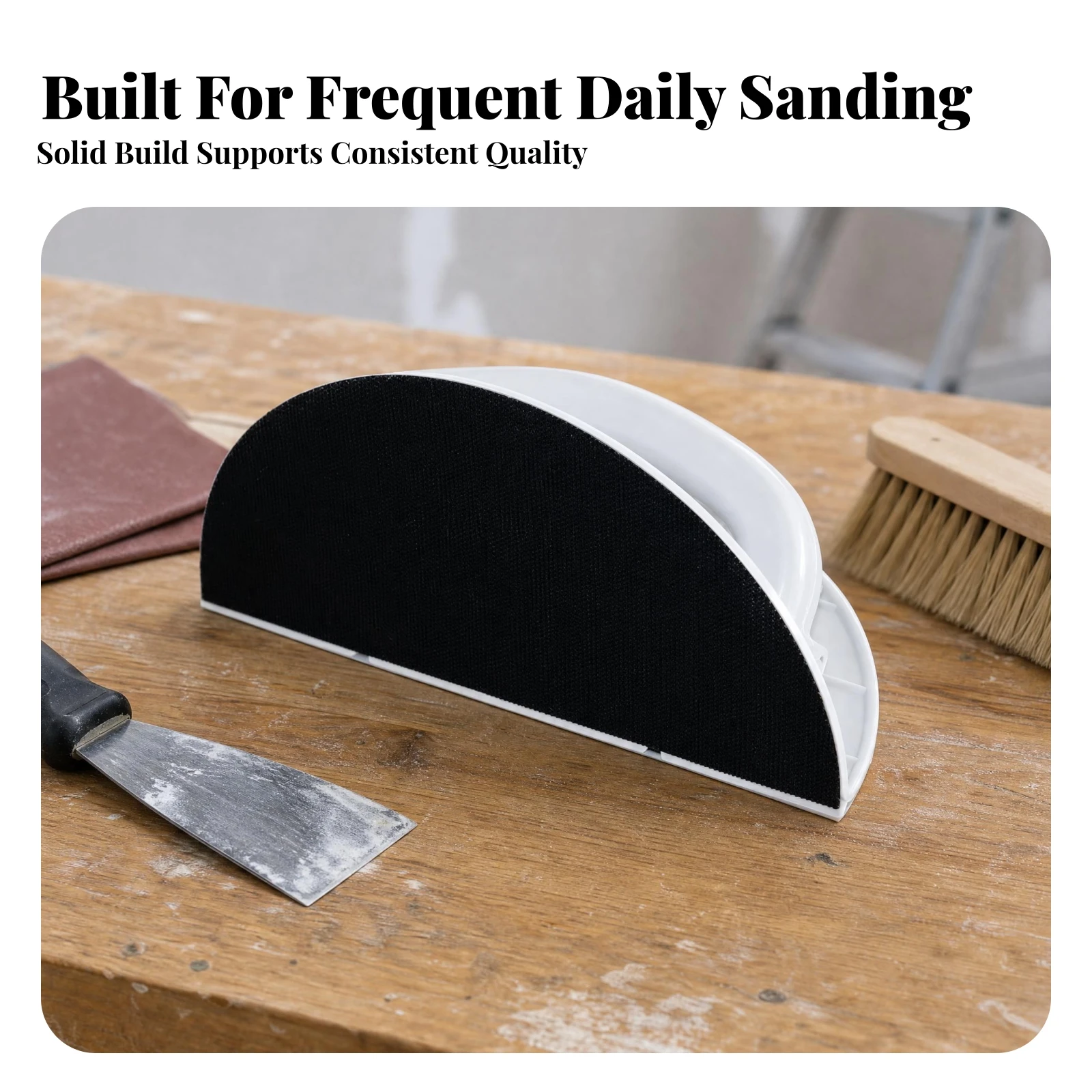 Grid-Reinforced Semi-Circular Hand Sander Inside-Corner Sander Semicircular Sanding Frame Lightweight
Grid-Reinforced Semi-Circular Hand Sander Inside-Corner Sander Semicircular Sanding Frame Lightweight