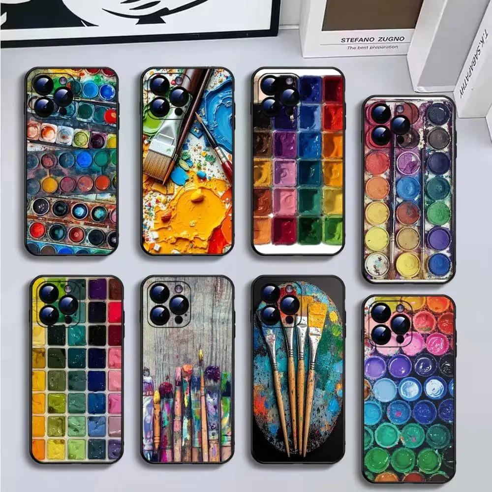 Watercolors Set Paint Palette Phone Case For iPhone16,15,14,13,12,11 Plus,Pro Max,XS,X,XR,SE,Mini,8,7,Soft Black Cover
Watercolors Set Paint Palette Phone Case For iPhone16,15,14,13,12,11 Plus,Pro Max,XS,X,XR,SE,Mini,8,7,Soft Black Cover