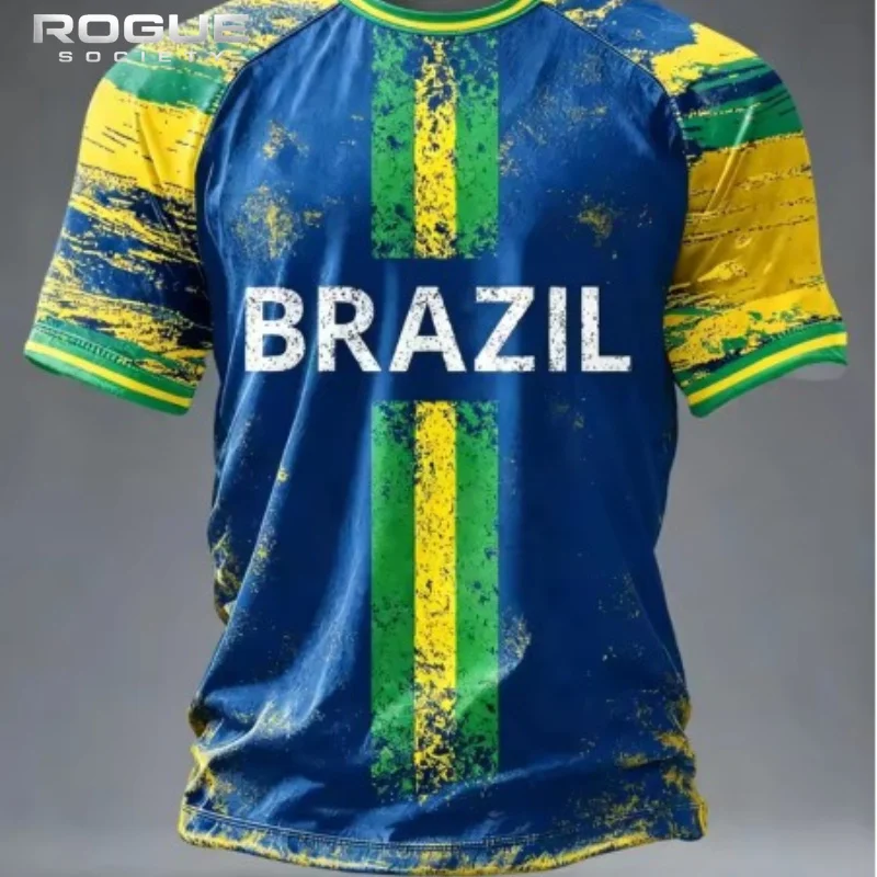 Summer Streetwear Short Sleeve Tees New Soccer Jersey Shirt Brazil Vintage Washed Print Oversized Sports Tshirt Men Casual Loose
Summer Streetwear Short Sleeve Tees New Soccer Jersey Shirt Brazil Vintage Washed Print Oversized Sports Tshirt Men Casual Loose