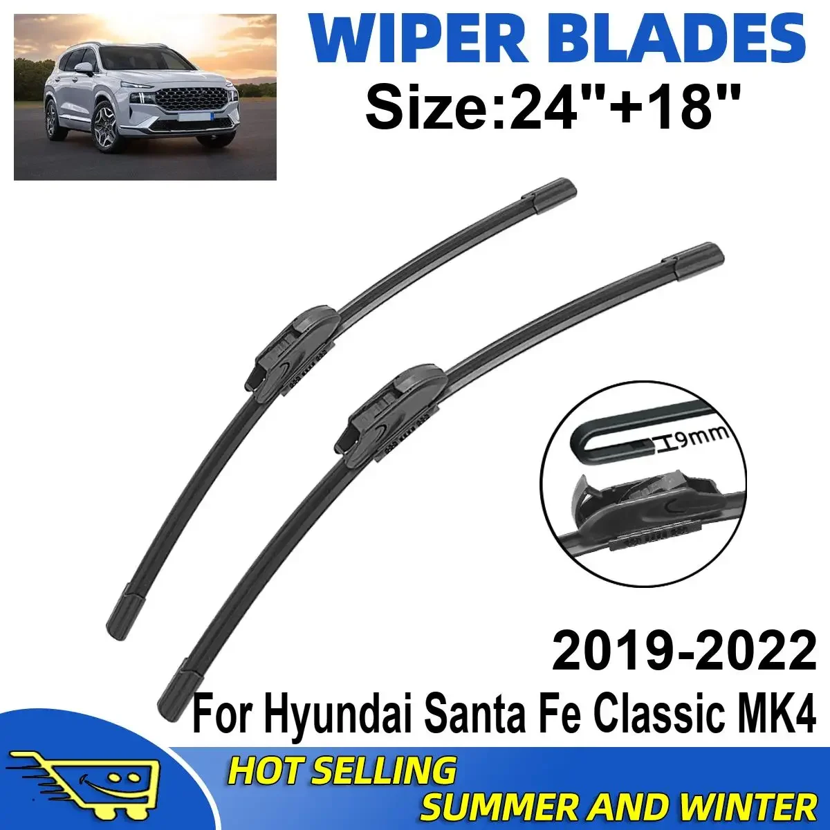 2PCS Wiper Blades Set Kit For Hyundai Santa Fe Classic MK4 2019-2022 Front Windshield Brushes Windscreen Window Accessories
2PCS Wiper Blades Set Kit For Hyundai Santa Fe Classic MK4 2019-2022 Front Windshield Brushes Windscreen Window Accessories