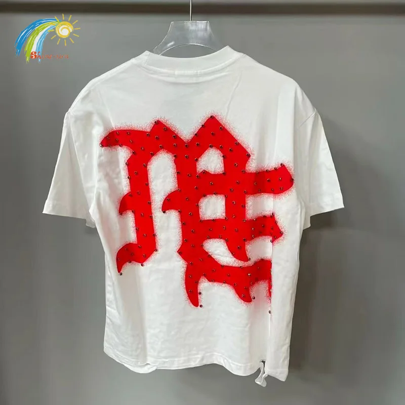 Summer Classic Red Letters Logo Print Flash Diamond MIXED EMOTION T-Shirt Men Women Top Quality Cotton Casual Loose T Shirt Tee
Summer Classic Red Letters Logo Print Flash Diamond MIXED EMOTION T-Shirt Men Women Top Quality Cotton Casual Loose T Shirt Tee