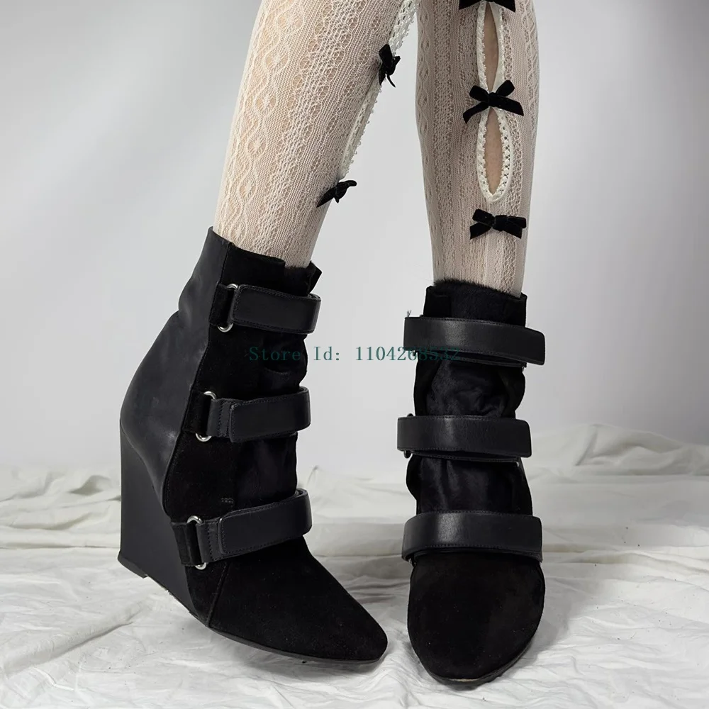 Height Increasing Hook Ankle Boots Sexy Pointed Toe Wedges Suede Mixed Colors New Arrivlas Fashion Wome Modern Boots
Height Increasing Hook Ankle Boots Sexy Pointed Toe Wedges Suede Mixed Colors New Arrivlas Fashion Wome Modern Boots