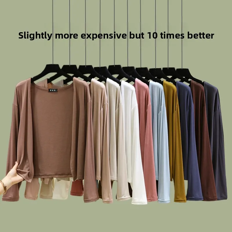 Women's Summer Thin Modal Short Sleeveless Long Sleeve Sun Protection Large Size Outerwear Air Conditioning Sweater Col...
Women's Summer Thin Modal Short Sleeveless Long Sleeve Sun Protection Large Size Outerwear Air Conditioning Sweater Col...