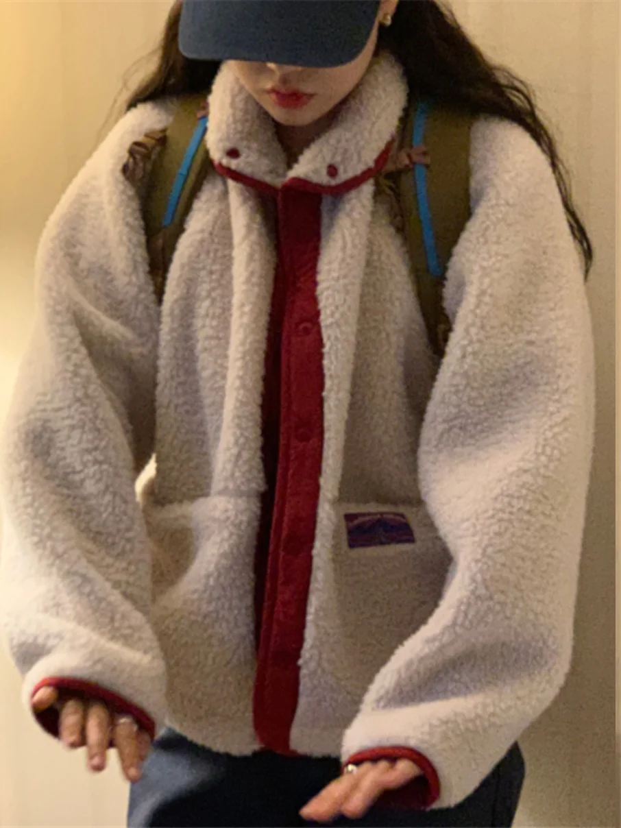 Уникальный коврик SEI, зимняя теплая верхняя одежда с мехом ягненка, свободная повседневная контрастная цветная этикетка, теплая верхняя одежда, длинный воротник на пуговицах...
Уникальный коврик SEI, зимняя теплая верхняя одежда с мехом ягненка, свободная повседневная контрастная цветная этикетка, теплая верхняя одежда, длинный воротник на пуговицах...