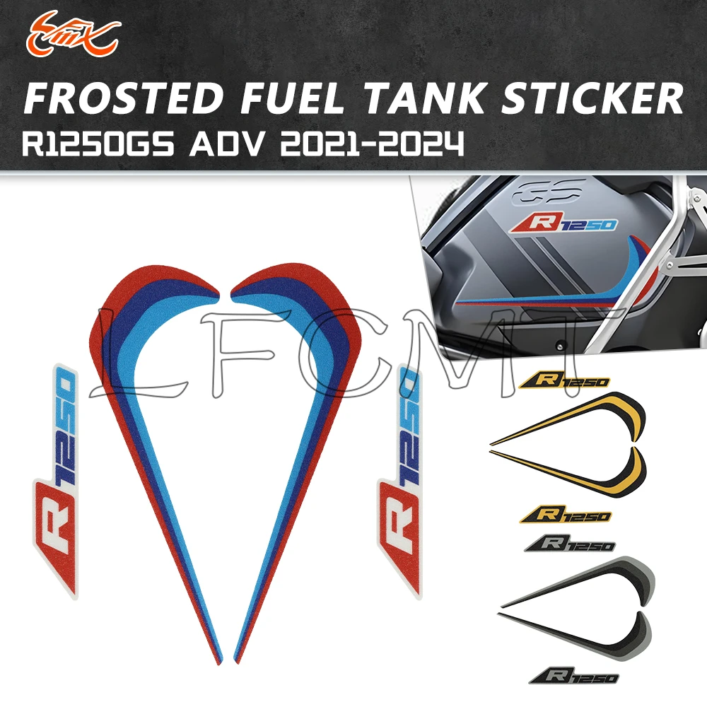 Fit for R1250GS ADV R 1250 GS R 1250GS Adventure 2021-2024 Motorcycle Frosted Fuel Tank Side Pad Sticker Decoration Decals