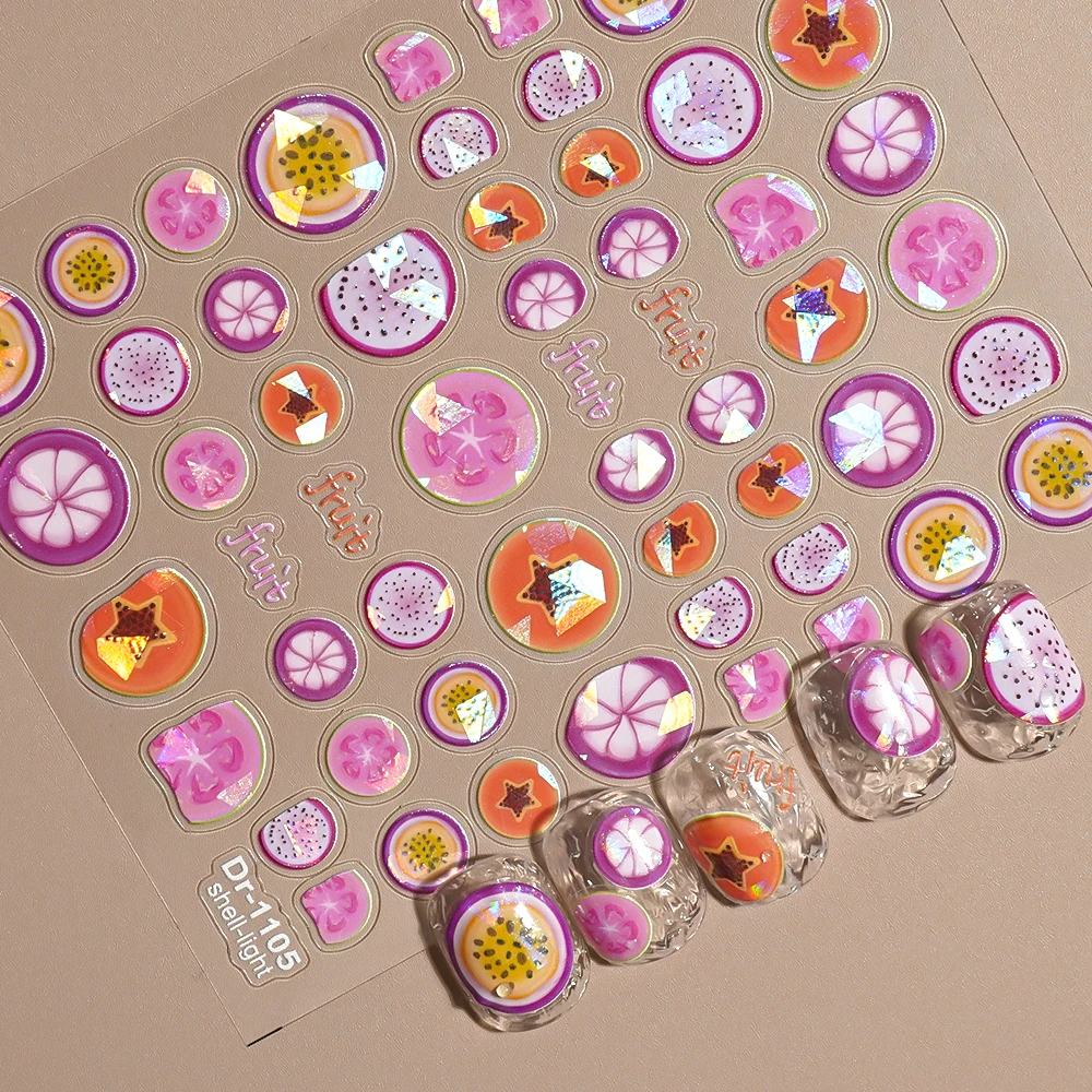 Holographic Tropical Fruit Nail Stickers Summer Dragon Fruit, Guava & Starfruit Nail Art Decals
Holographic Tropical Fruit Nail Stickers Summer Dragon Fruit, Guava & Starfruit Nail Art Decals