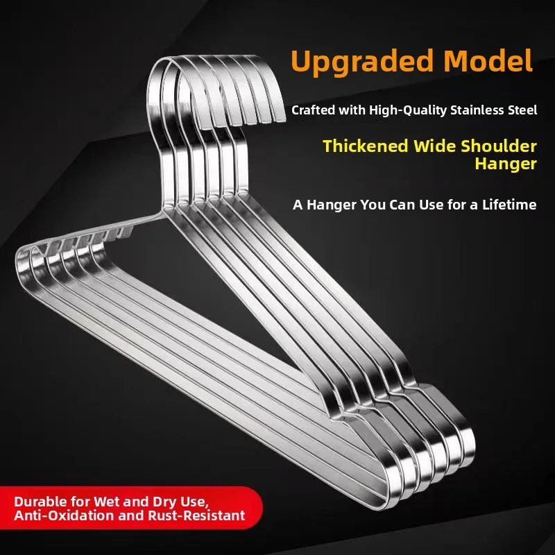 Stainl Steel Clothes Hanger Thiened Wide Flat Bar Non-Slip Tracel Clothes Drng Hanger for Adults Clothes Storage
Stainl Steel Clothes Hanger Thiened Wide Flat Bar Non-Slip Tracel Clothes Drng Hanger for Adults Clothes Storage