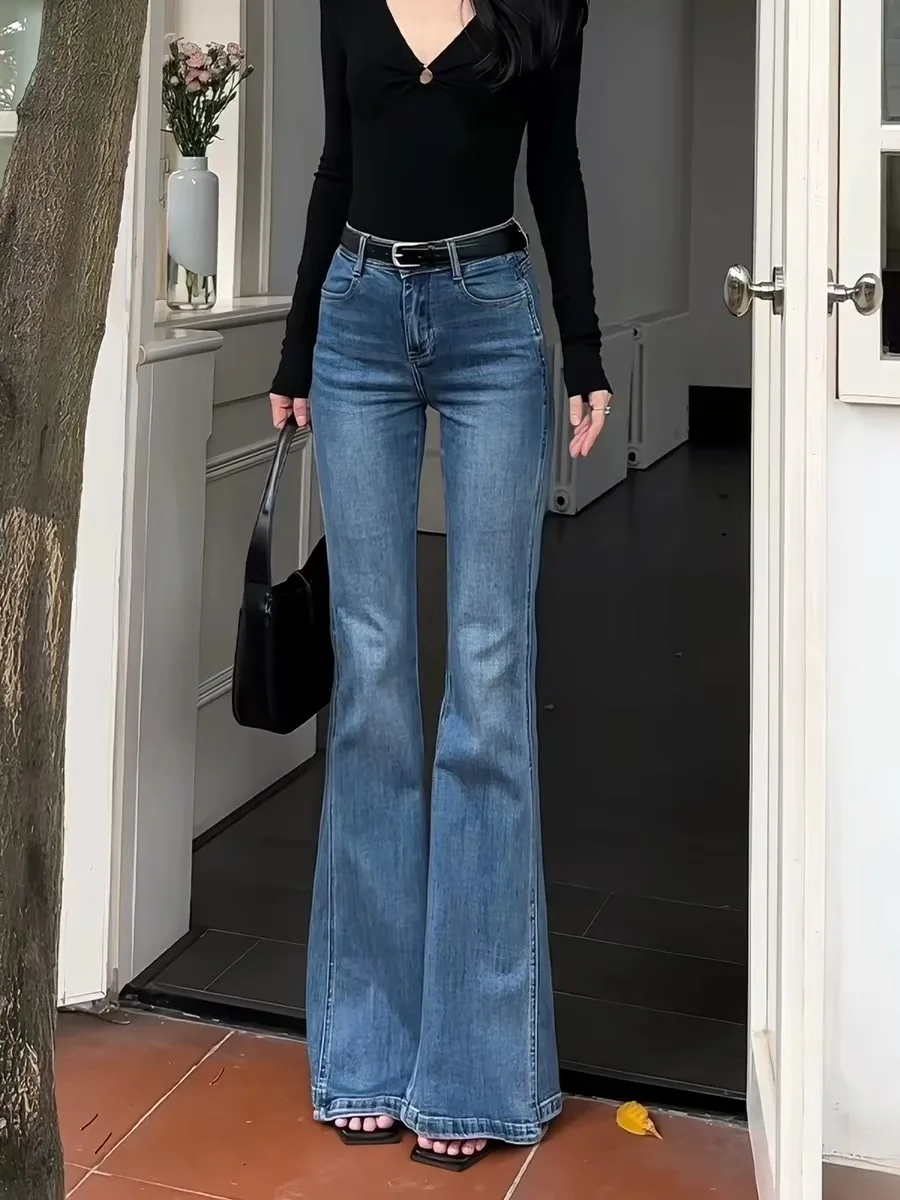 Retro Blue Bell Bot Jeans Women's Elastic High Waist Spring New Korean Version Slim Fit Hoof Pants Casual Sle
Retro Blue Bell Bot Jeans Women's Elastic High Waist Spring New Korean Version Slim Fit Hoof Pants Casual Sle