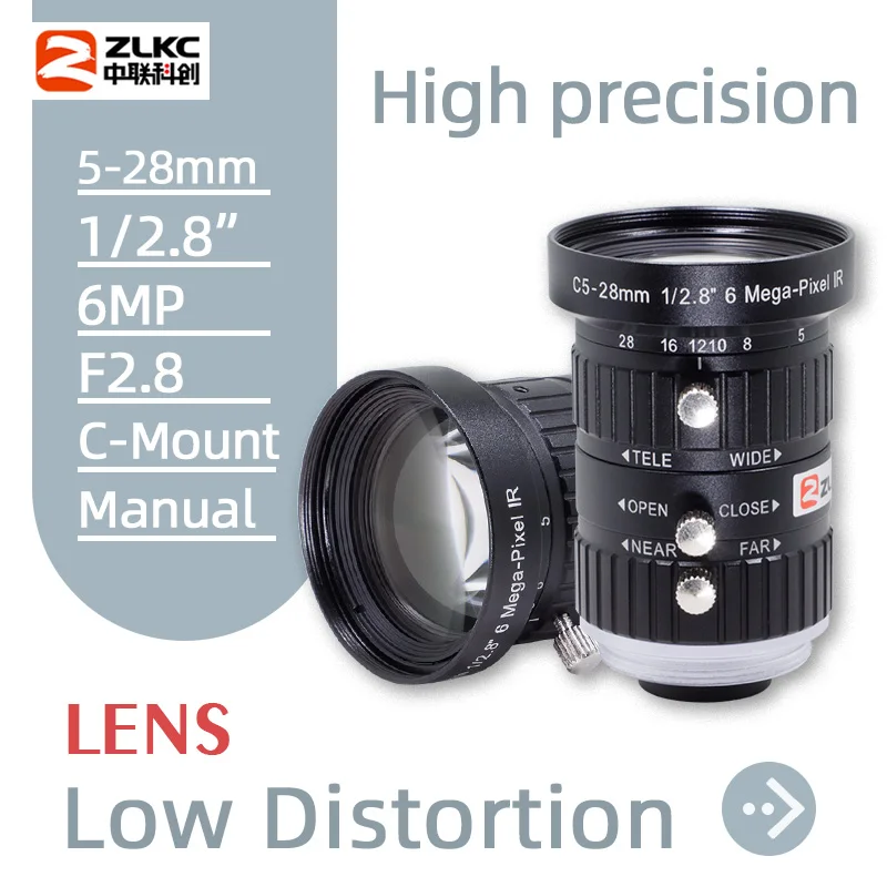 ZLKC zoom lens 5-28mm 1/2.8'' sensor size camera CCTV C-mount F2.8 manual zoom lens 6Megapixels high resolution camera lenses
ZLKC zoom lens 5-28mm 1/2.8'' sensor size camera CCTV C-mount F2.8 manual zoom lens 6Megapixels high resolution camera lenses