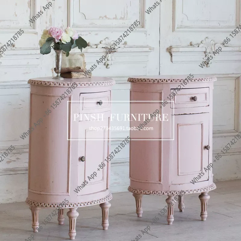 Zx C American Classical Solid Wood Vintage Distressed Round Bedside Table French Carved Bedside Table Corner Cabinet
Zx C American Classical Solid Wood Vintage Distressed Round Bedside Table French Carved Bedside Table Corner Cabinet