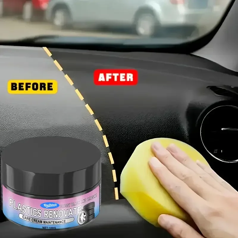 Black Car Interior Repair Wax - Tire Polishing and Plastic Refurbishment Wax - Glossy Coating for Dashboard and Steering Wheel
Black Car Interior Repair Wax - Tire Polishing and Plastic Refurbishment Wax - Glossy Coating for Dashboard and Steering Wheel