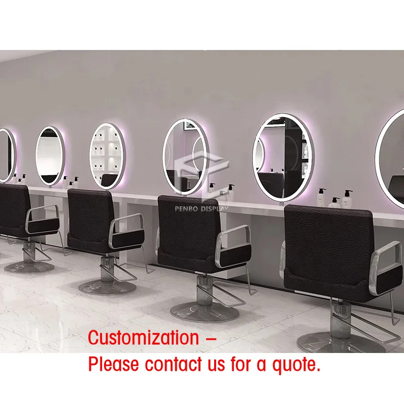 custom.High-End Interior Decoration of Salon Hair Shop With Styling Stations Wig Display Shelf Barber Shop
custom.High-End Interior Decoration of Salon Hair Shop With Styling Stations Wig Display Shelf Barber Shop