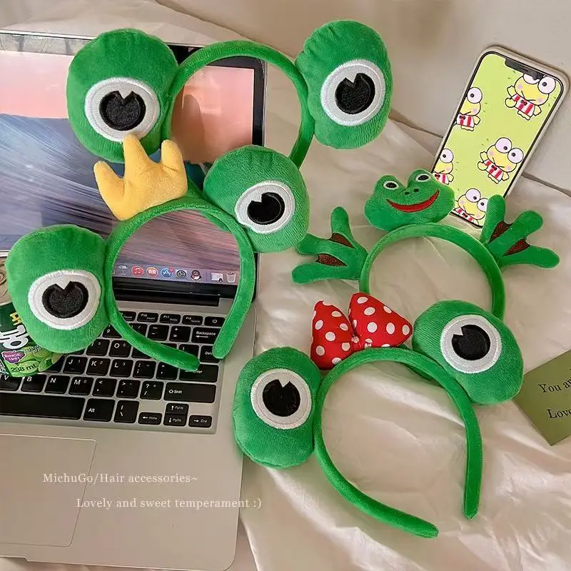 Cartoon plush frog headband headband dark green big eyes funny headgear Internet celebrity same headband wash face makeup tie hair
Cartoon plush frog headband headband dark green big eyes funny headgear Internet celebrity same headband wash face makeup tie hair
