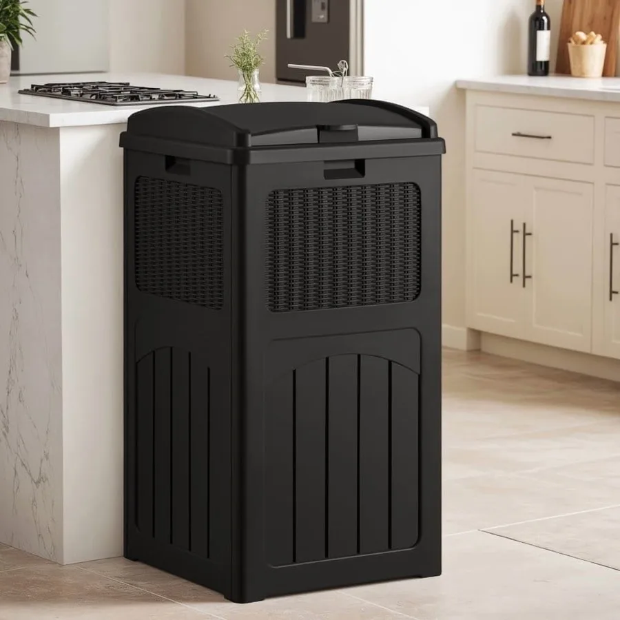 Homes 36 Gallon Trash Can Plastic Kitchen Trash Can, Black
Homes 36 Gallon Trash Can Plastic Kitchen Trash Can, Black