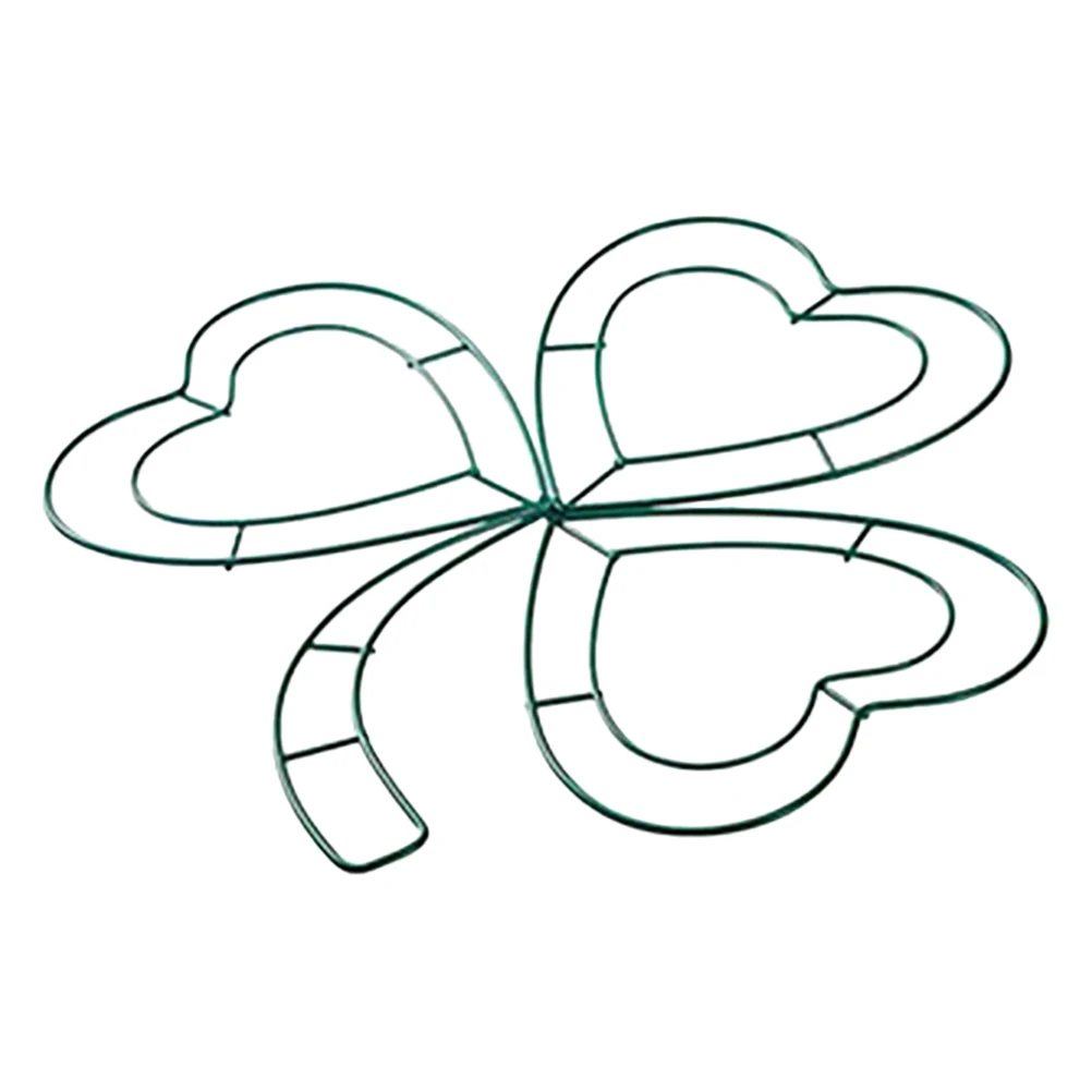 Clover Wreath Frame Green Shamrock Design Patrick Festival Decor DIY Garland Stand Home Ornament Metal Ring
Clover Wreath Frame Green Shamrock Design Patrick Festival Decor DIY Garland Stand Home Ornament Metal Ring