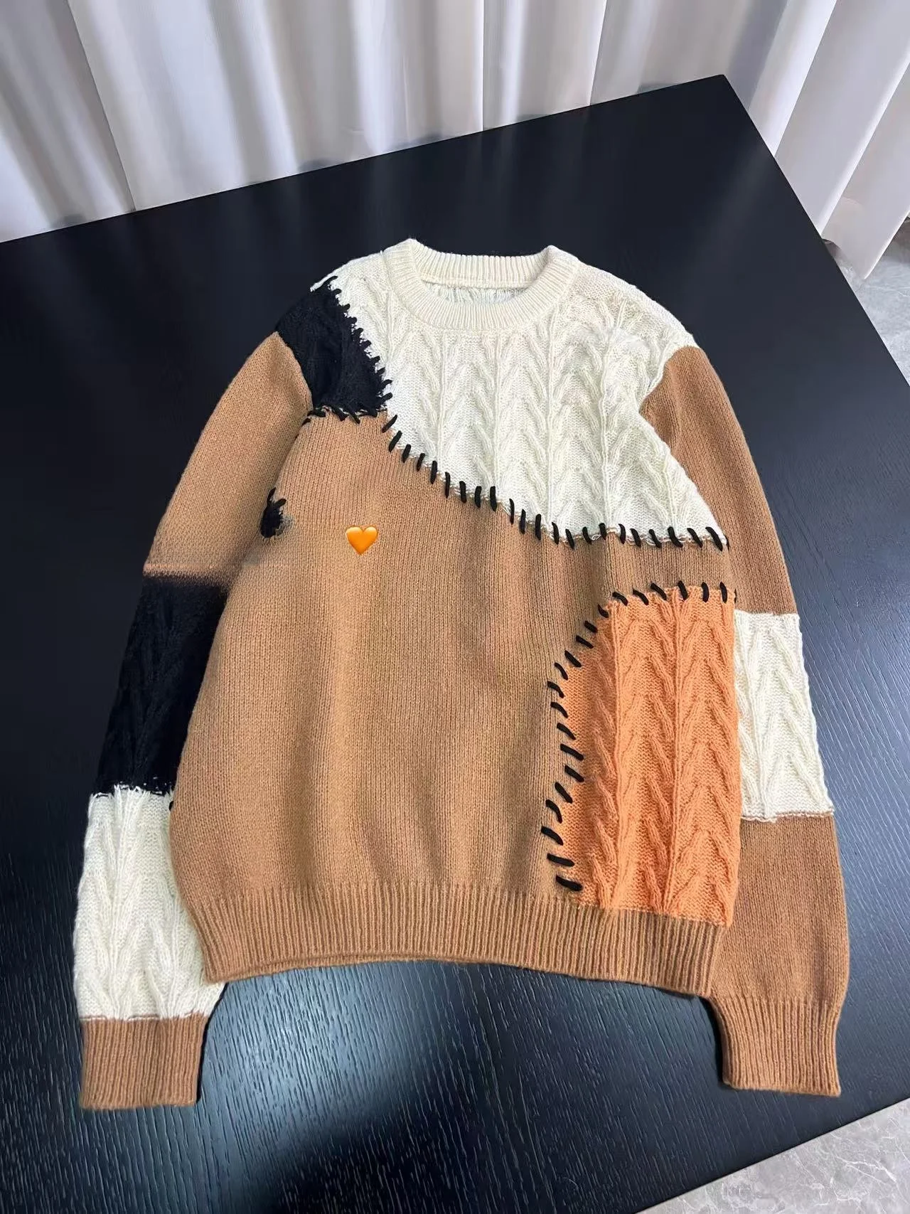 Nucleus Home Casual Long Sve Knitted Sweater round Ne Splice Design Loose Fit Overhead Girl's Daily Wear Winter Thin
Nucleus Home Casual Long Sve Knitted Sweater round Ne Splice Design Loose Fit Overhead Girl's Daily Wear Winter Thin