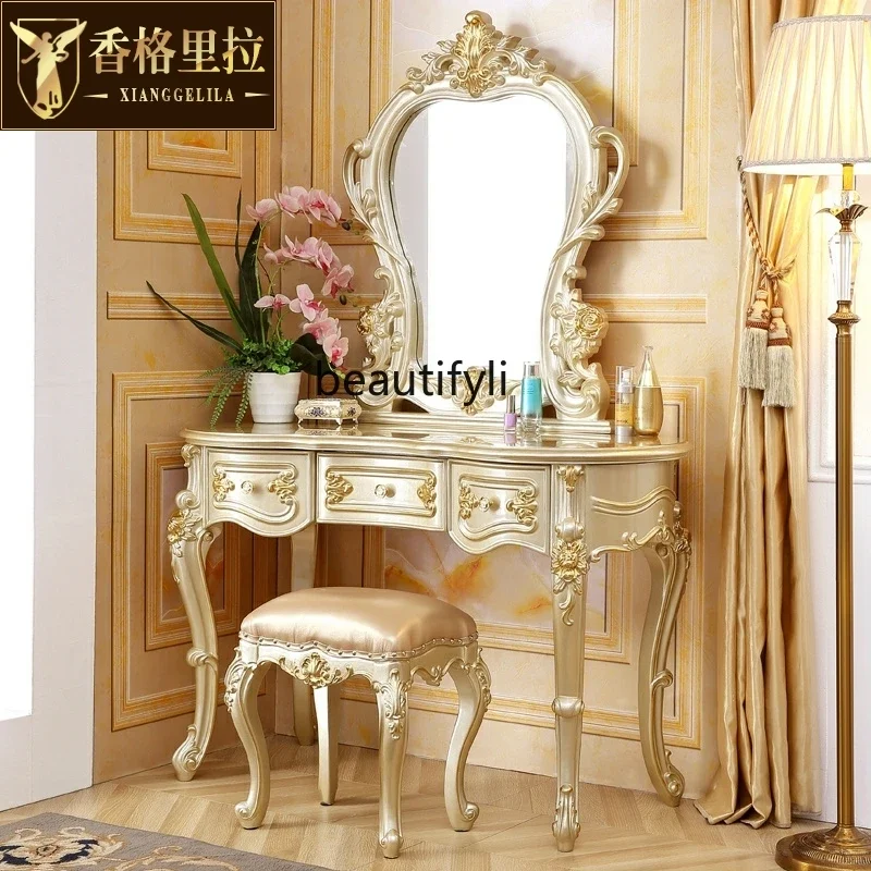 A26 European solid wood dresser American villa luxury bedroom storage cabinet champagne gold household high-end
A26 European solid wood dresser American villa luxury bedroom storage cabinet champagne gold household high-end