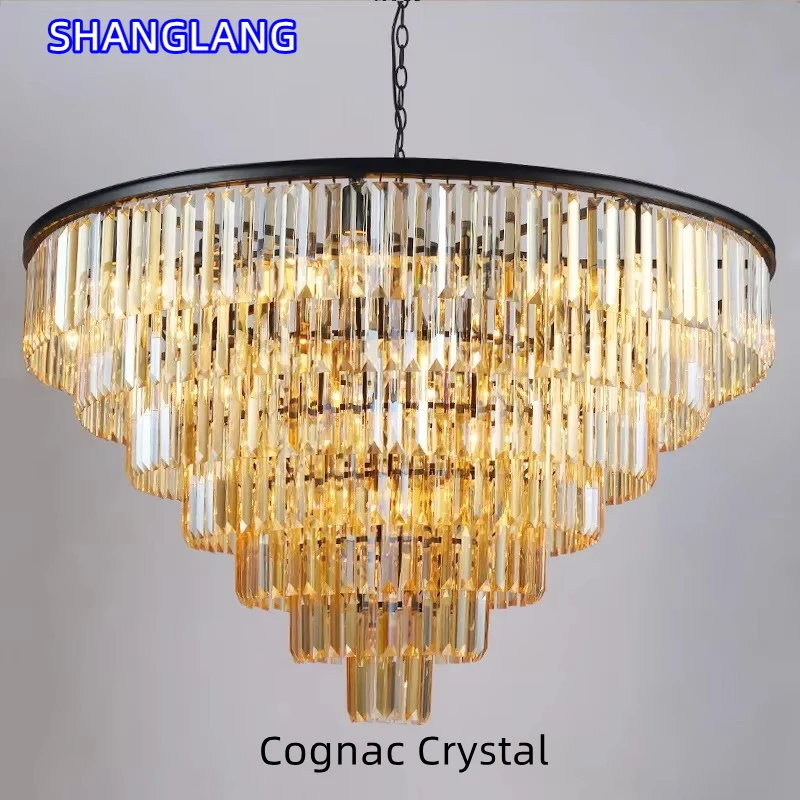 Modern Round Multi-Storey Crystal Gold Black LED Chandelier Lustre Hanging Pendant Lamp Suspension Interior Lighting Luminaire
Modern Round Multi-Storey Crystal Gold Black LED Chandelier Lustre Hanging Pendant Lamp Suspension Interior Lighting Luminaire