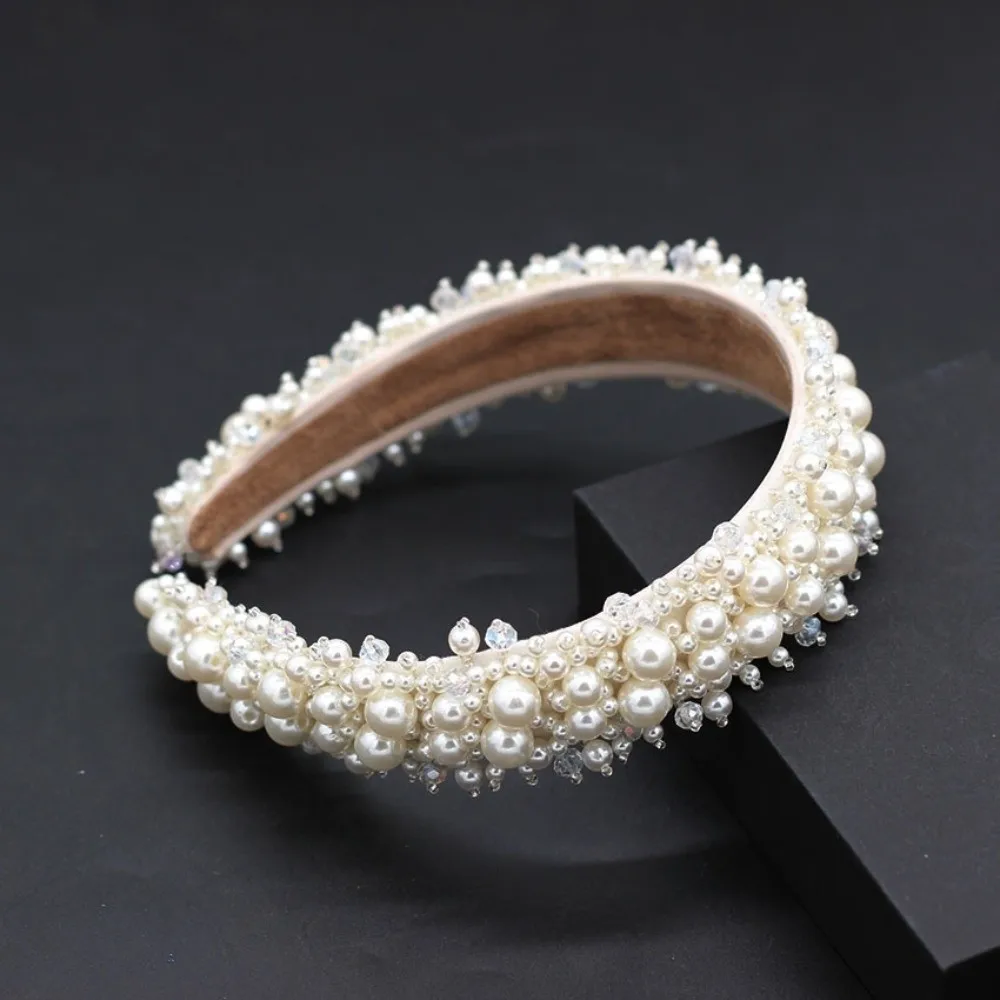 Hair Accessories Wide Side Bridal Hair Hoop Baroque Large Pearl Headbands Handmade Korean Style Women Hairbands Party 
Hair Accessories Wide Side Bridal Hair Hoop Baroque Large Pearl Headbands Handmade Korean Style Women Hairbands Party