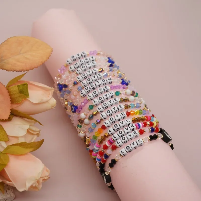 Rice bead bracelet Tide Simple Hand knitting Elastic force Crystal letter LOVE lift Star Bohemia Beaded bracelet
Rice bead bracelet Tide Simple Hand knitting Elastic force Crystal letter LOVE lift Star Bohemia Beaded bracelet
