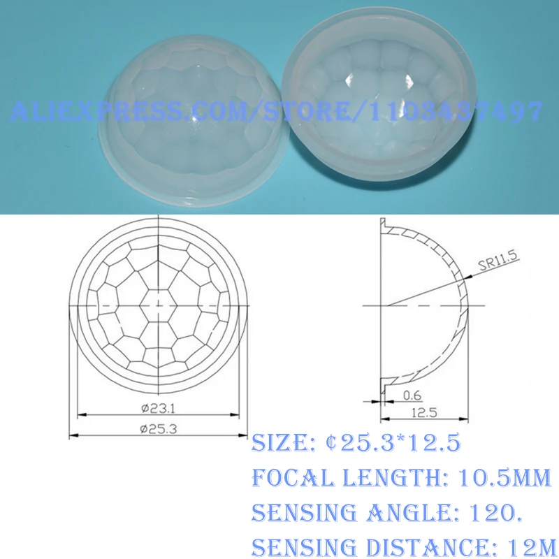 10PCS/Lot PIR Human Body Infrared Induction Fresnel Lens Optical HD PE NF-IR Lenses
10PCS/Lot PIR Human Body Infrared Induction Fresnel Lens Optical HD PE NF-IR Lenses