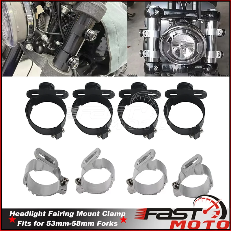 5.75" Headlight Quarter Fairing Fork Mount Bracket for Harley Dyna Chopper Bobber Cafe Racer Street Bob Low Rider Sportster 1200
5.75" Headlight Quarter Fairing Fork Mount Bracket for Harley Dyna Chopper Bobber Cafe Racer Street Bob Low Rider Sportster 1200