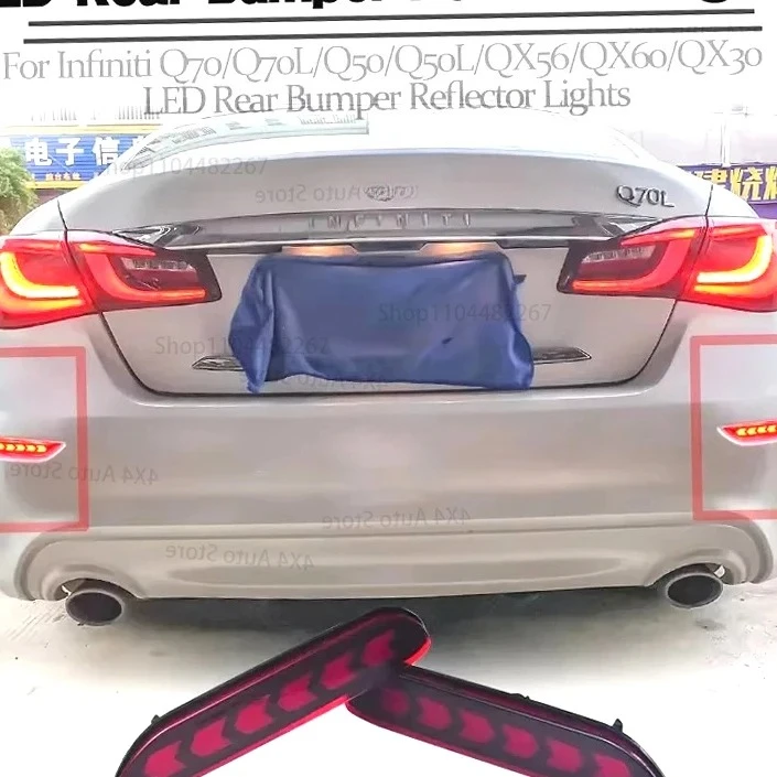 For Infiniti Q70/Q70L/Q50/Q50L/QX56/QX60/QX30 12V LED Rear Fog Lamp Bumper Light LED Rear Bumper Reflector Lights
For Infiniti Q70/Q70L/Q50/Q50L/QX56/QX60/QX30 12V LED Rear Fog Lamp Bumper Light LED Rear Bumper Reflector Lights