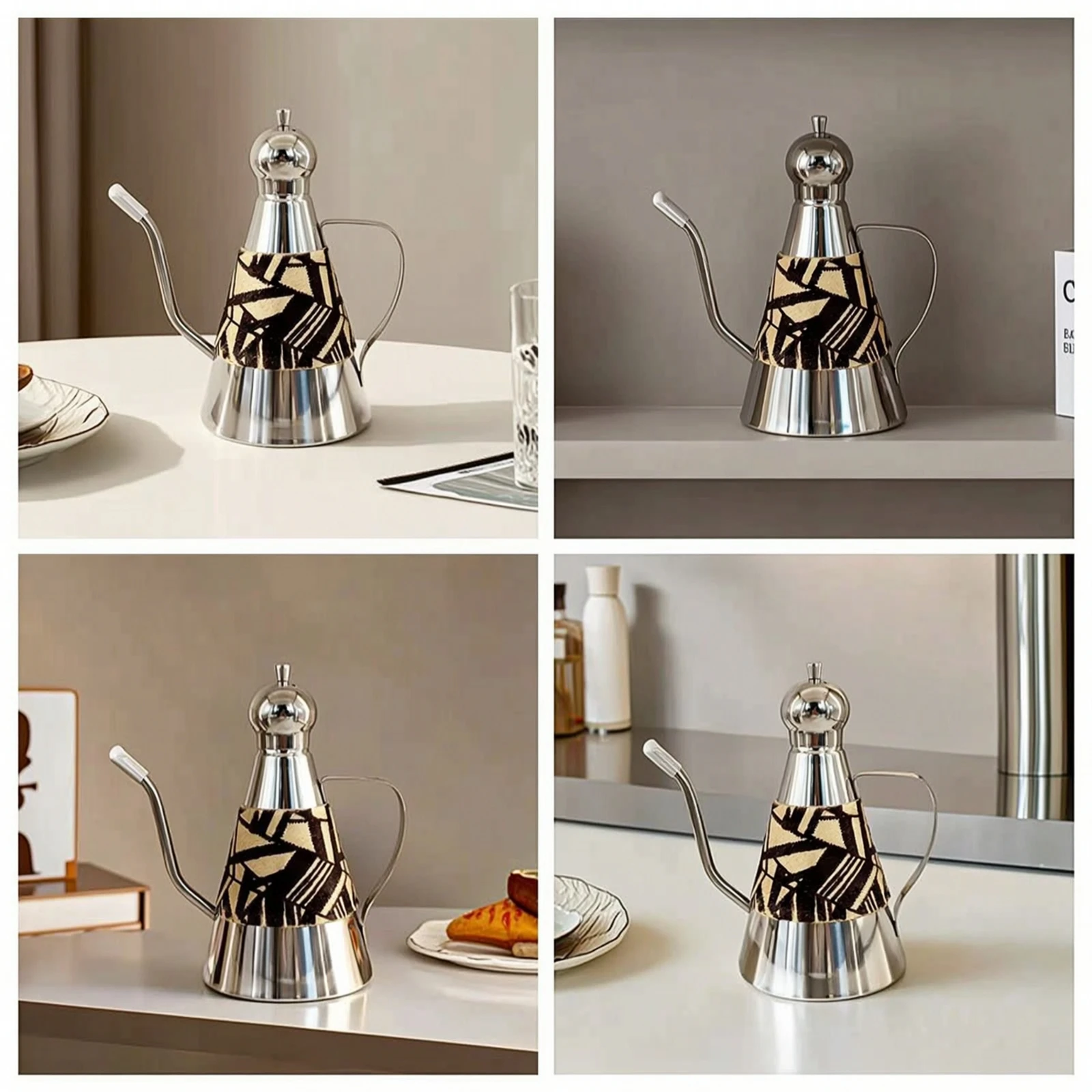Decorative Tea Kettle Textured Leather Wrap Metal Tea Kettle Kitchenware Tabletop Display Home Decor Easy Pour
Decorative Tea Kettle Textured Leather Wrap Metal Tea Kettle Kitchenware Tabletop Display Home Decor Easy Pour