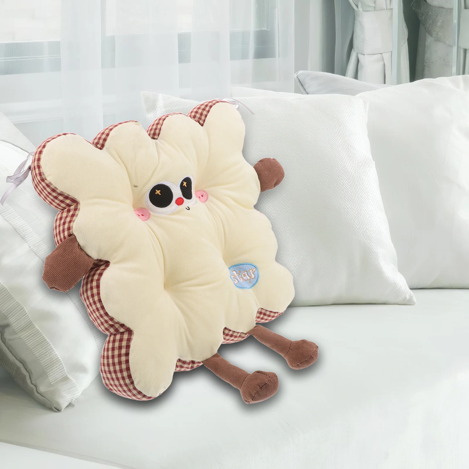 Biscuit Shaped Floor Cushion Red Plaid - Kawaii Chair Pad with Non-Slip Base - Multi-Use Cookie Pillow for Office Sofa Couch
Biscuit Shaped Floor Cushion Red Plaid - Kawaii Chair Pad with Non-Slip Base - Multi-Use Cookie Pillow for Office Sofa Couch