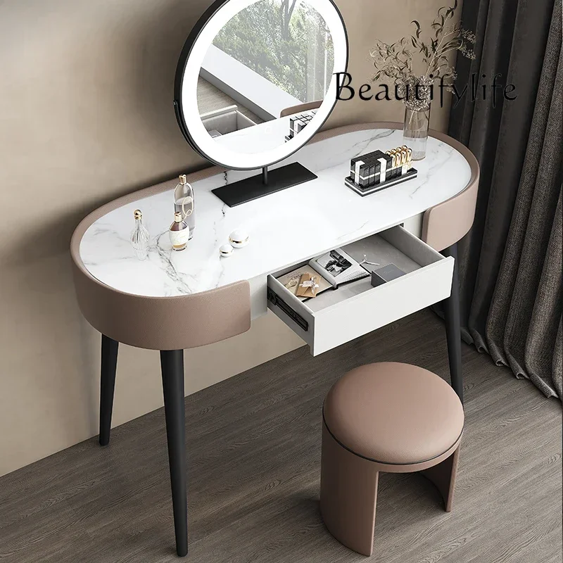 apartment with smart LED makeup mirror dresser X Nordic minimalist rock slab dresser small
apartment with smart LED makeup mirror dresser X Nordic minimalist rock slab dresser small