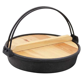 Korean Pots for Cooking Non-sticky Small Cast Iron Camping Cookware Household Hot with Lid High Temperature Cooker