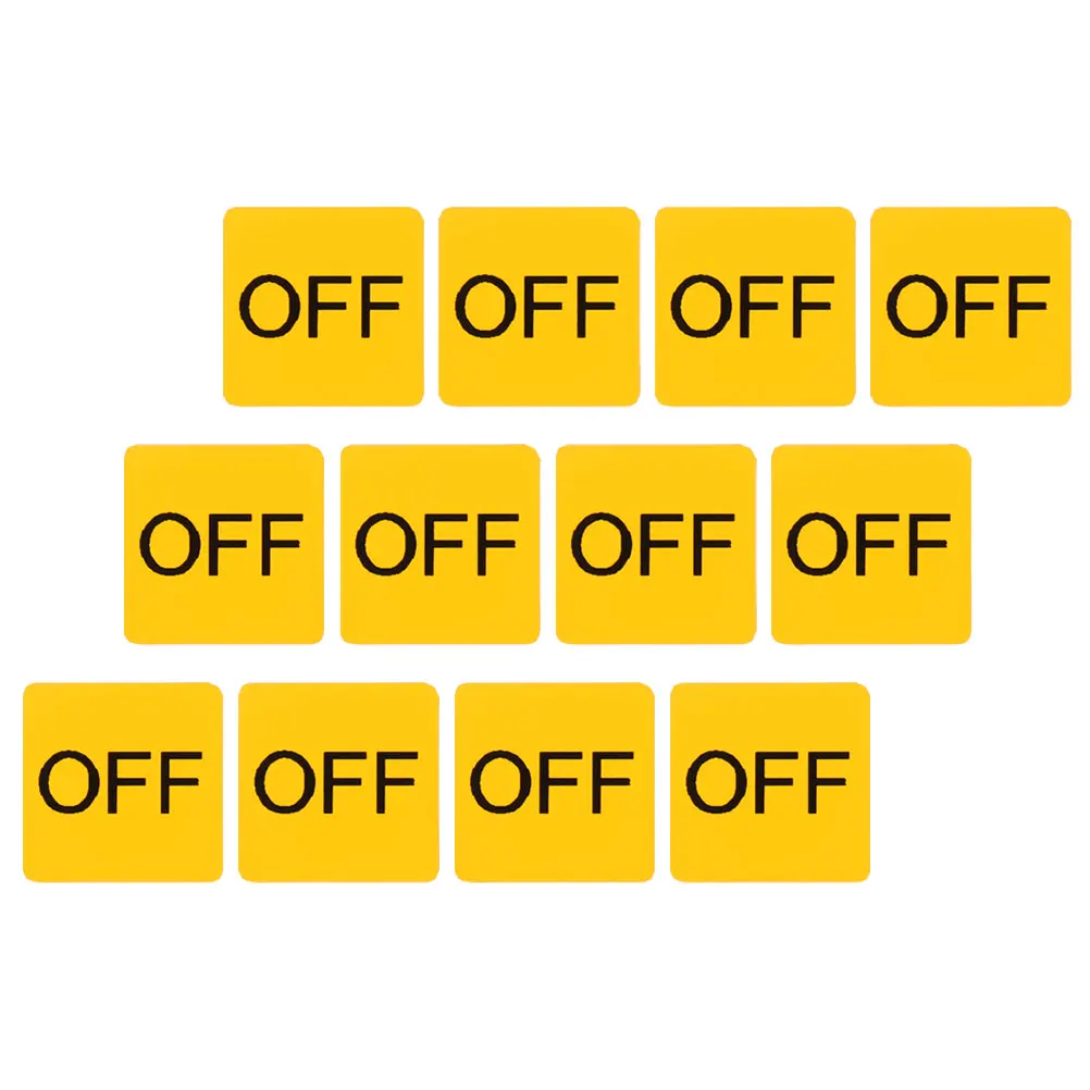 12 Sheets PVC Self adhesive Switch Stickers Caution Labels Decorative Off Switch Decal for Home Bedroom Factory Safety Warning
12 Sheets PVC Self adhesive Switch Stickers Caution Labels Decorative Off Switch Decal for Home Bedroom Factory Safety Warning