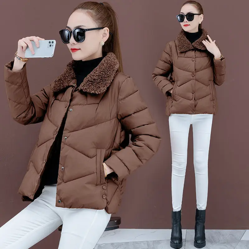 Autumn Vintage Warm Puffer Parkas Jackets Lamb Wool Collar Cotton Clothing Women's Coat Fashion Solid Cotton Coat Women V35
Autumn Vintage Warm Puffer Parkas Jackets Lamb Wool Collar Cotton Clothing Women's Coat Fashion Solid Cotton Coat Women V35
