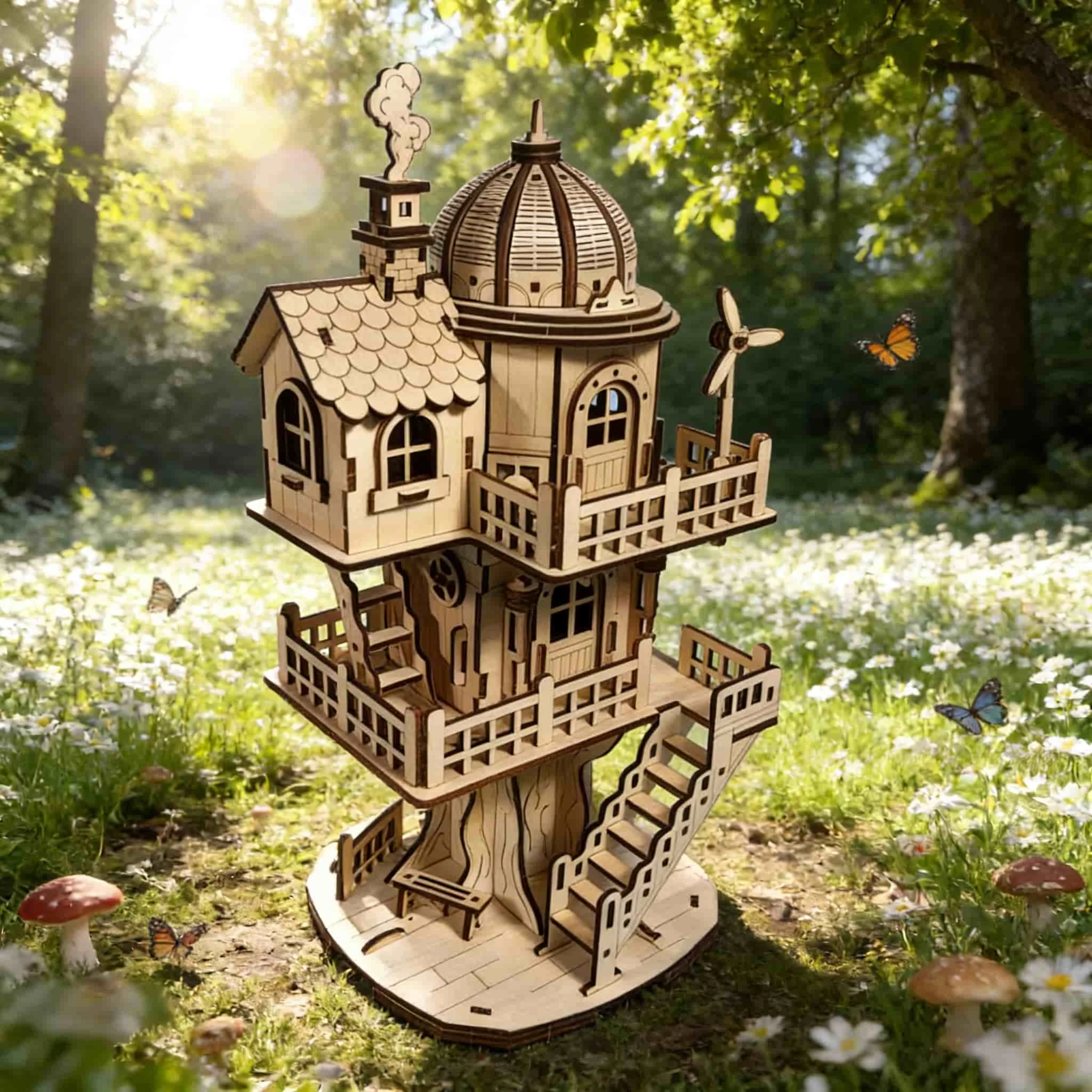 1 Wooden DIY Treehouse, Creative 3D Puzzle, Perfect as a holiday gift and home decor.
1 Wooden DIY Treehouse, Creative 3D Puzzle, Perfect as a holiday gift and home decor.